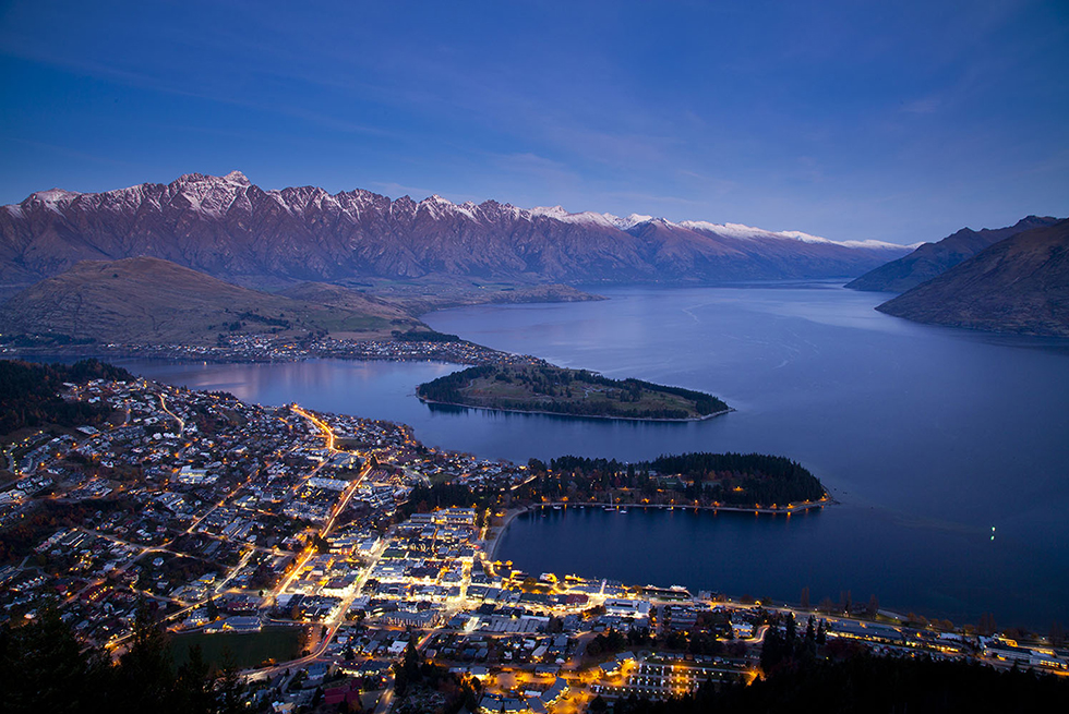 Queenstown ariel view