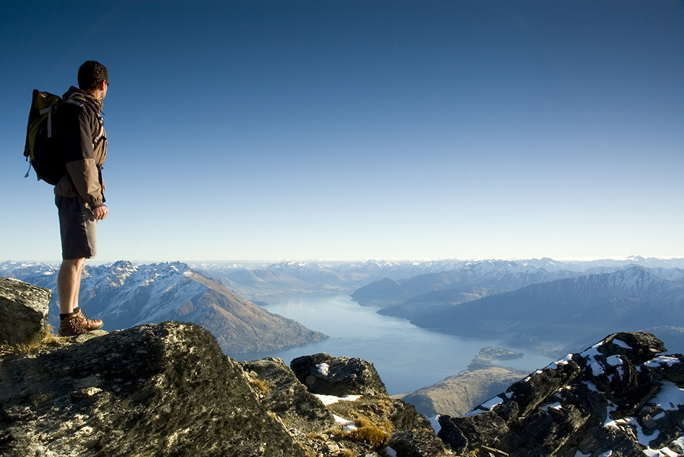 Man on Mountain looking down