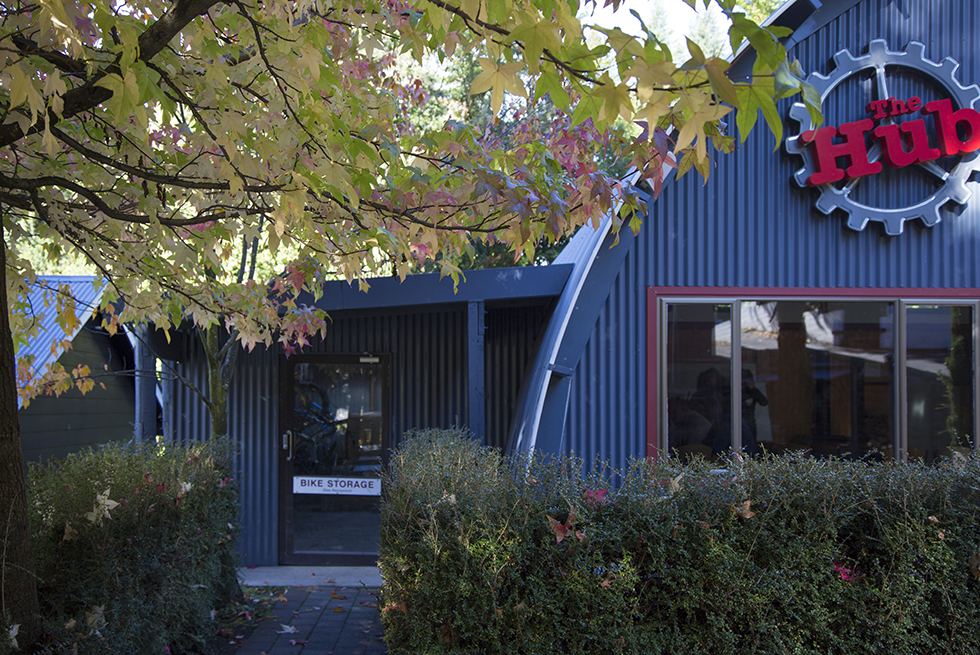 the hub building exterior